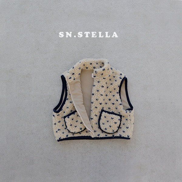 Sn.stella - Korean Children Fashion - #kidsstore - Heart Fleece Vest - 12