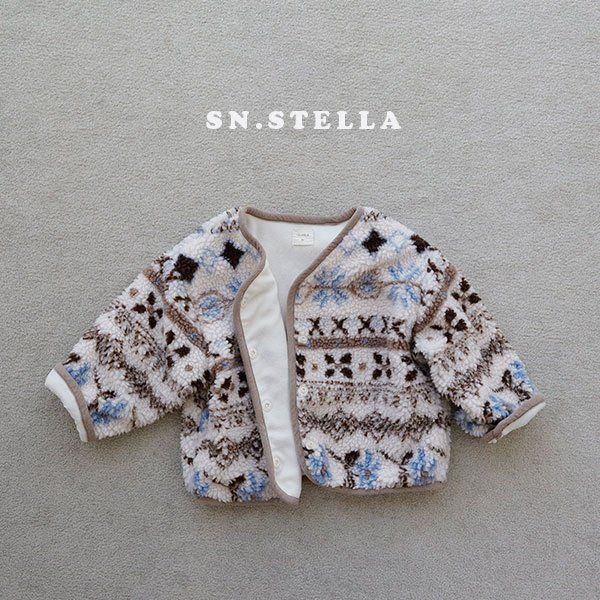 Sn.stella - Korean Children Fashion - #kidsstore - Snowflake Fleece Jacket - 8