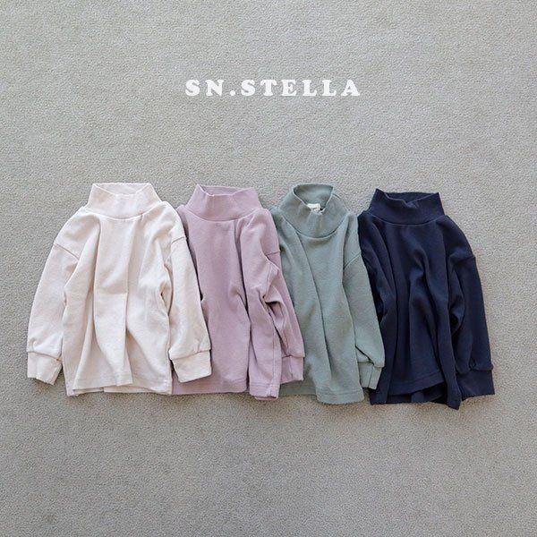 Sn.stella - Korean Children Fashion - #littlefashionista - Creamy Turtleneck Tee