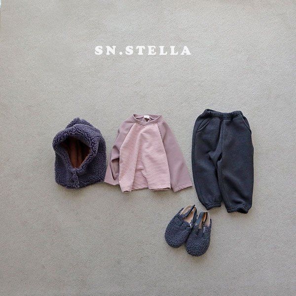 Sn.stella - Korean Children Fashion - #Kfashion4kids - Fluffy Stripe Raglan Tee - 4