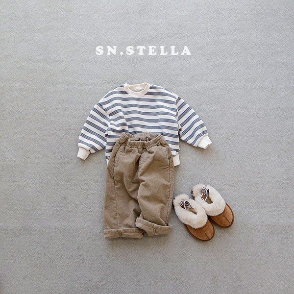 Sn.stella - Korean Children Fashion - #Kfashion4kids - Cream Stripe Sweatshirt - 4