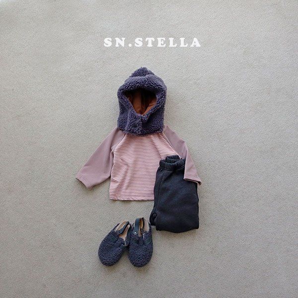 Sn.stella - Korean Children Fashion - #magicofchildhood - Fluffy Stripe Raglan Tee - 5