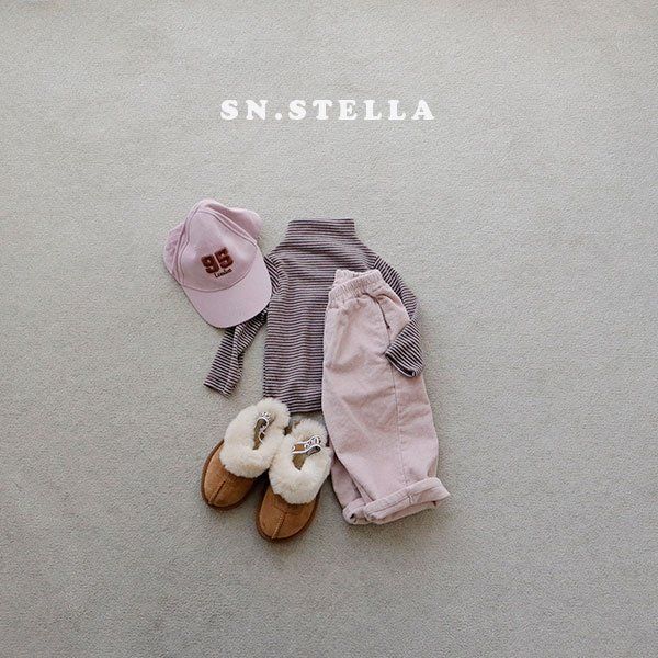 Sn.stella - Korean Children Fashion - #littlefashionista - Coco Stripe Turtleneck Tee - 4