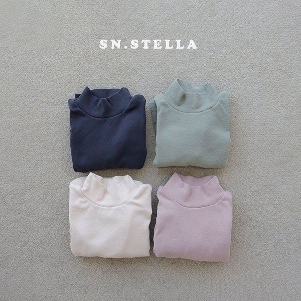 Sn.stella - Korean Children Fashion - #minifashionista - Creamy Turtleneck Tee - 3