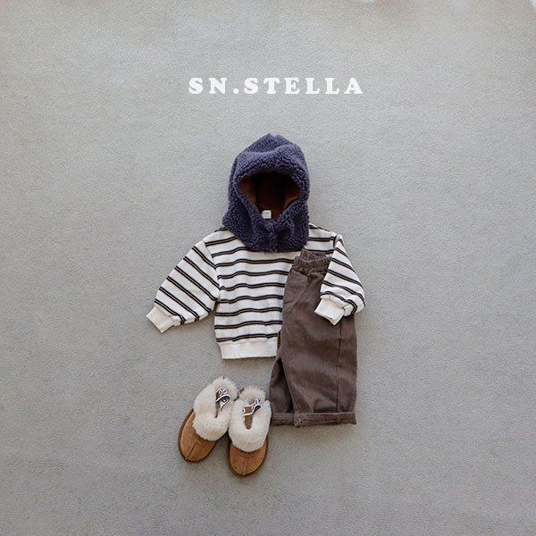 Sn.stella - Korean Children Fashion - #prettylittlegirls - Cream Stripe Sweatshirt - 7