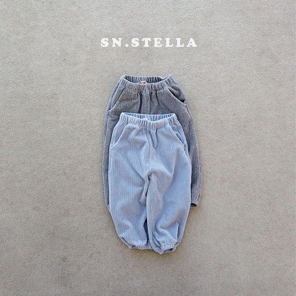 Sn.stella - Korean Children Fashion - #toddlerclothing - Velour Pants