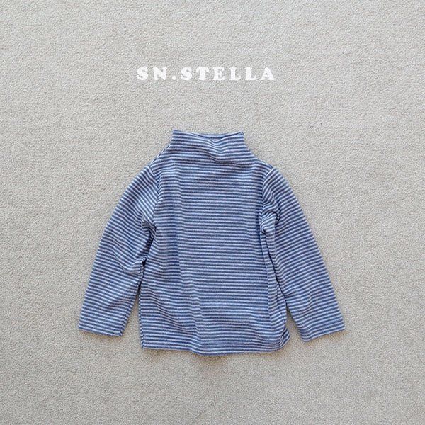 Sn.stella - Korean Children Fashion - #toddlerclothing - Coco Stripe Turtleneck Tee - 8