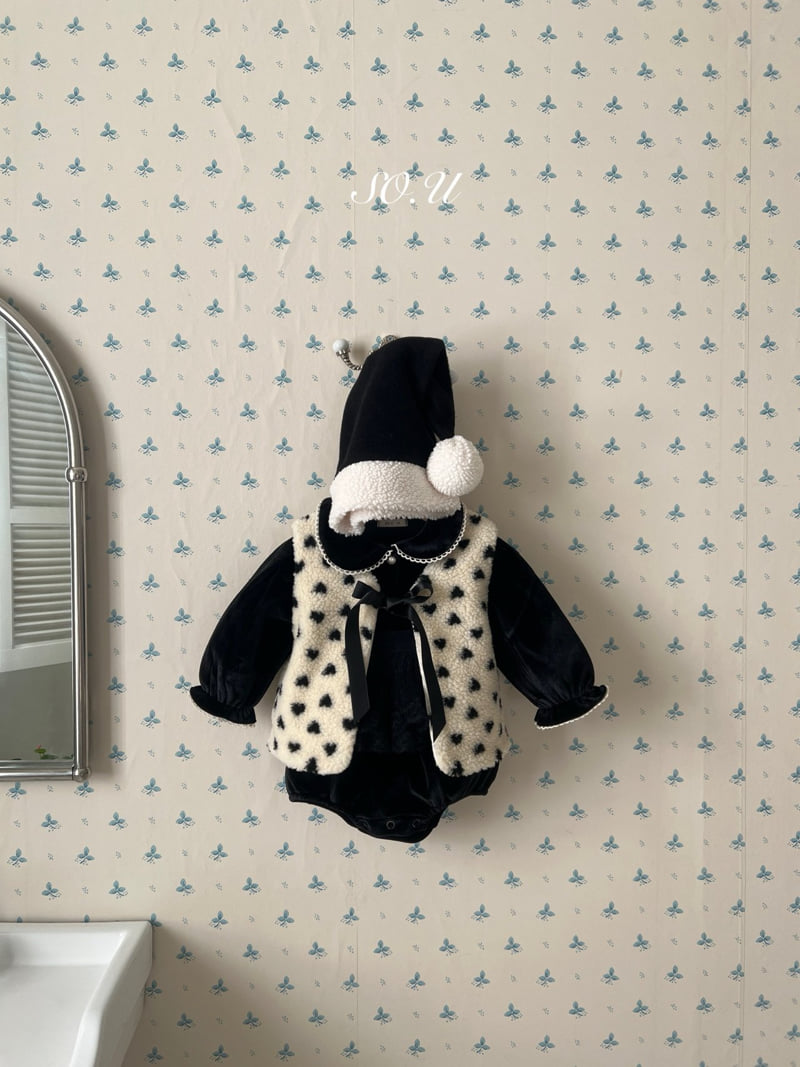 So U - Korean Baby Fashion - #babyboutique - Heart Fleece Vest - 8