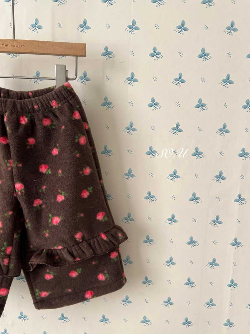 So U - Korean Baby Fashion - #babyboutique - Rose Frill Wide Pants - 5