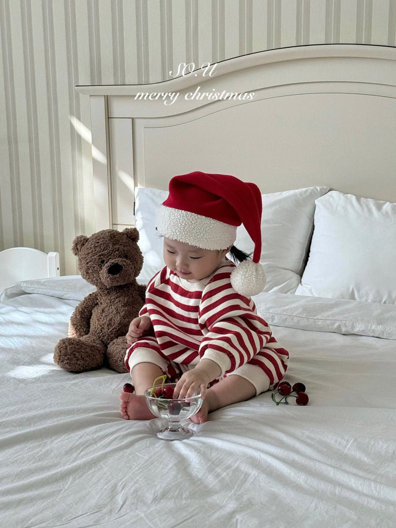 So U - Korean Baby Fashion - #babyboutiqueclothing - Christmas Button Suit - 9