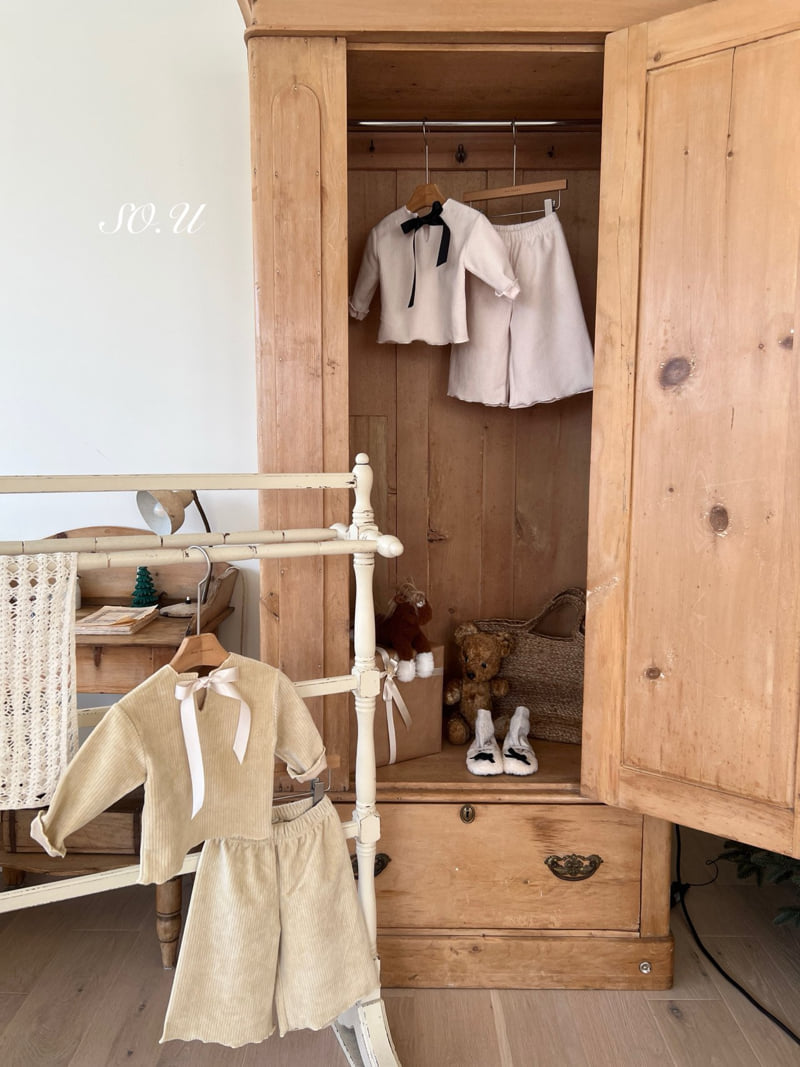 So U - Korean Baby Fashion - #babyboutiqueclothing - Winter Back Ribbon Set - 11