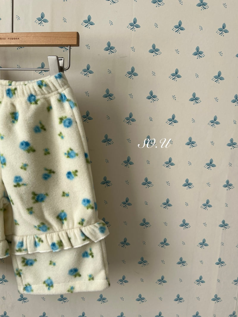 So U - Korean Baby Fashion - #babyboutiqueclothing - Rose Frill Wide Pants - 7