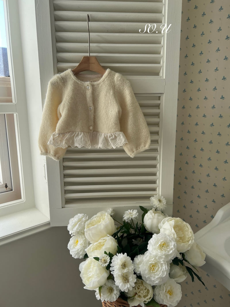 So U - Korean Baby Fashion - #babyboutiqueclothing - Boucle Lace Cardigan - 6
