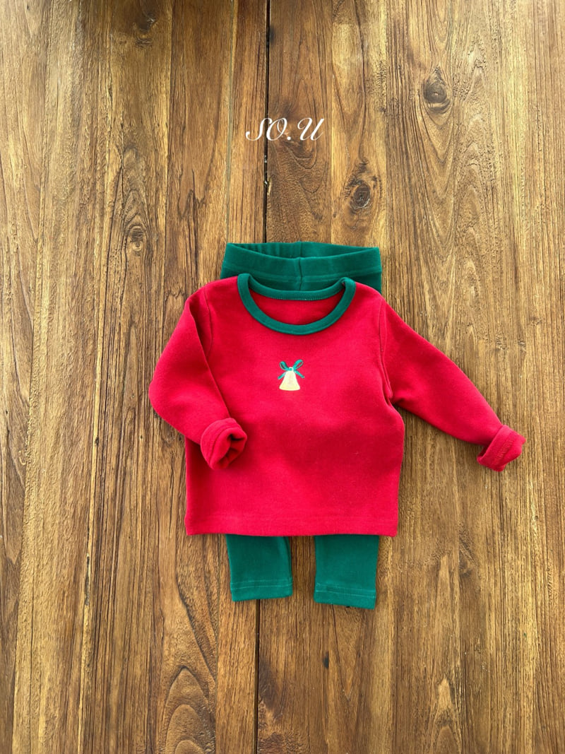 So U - Korean Baby Fashion - #babyclothing - Jingle Bell Indoorwear Set - 2