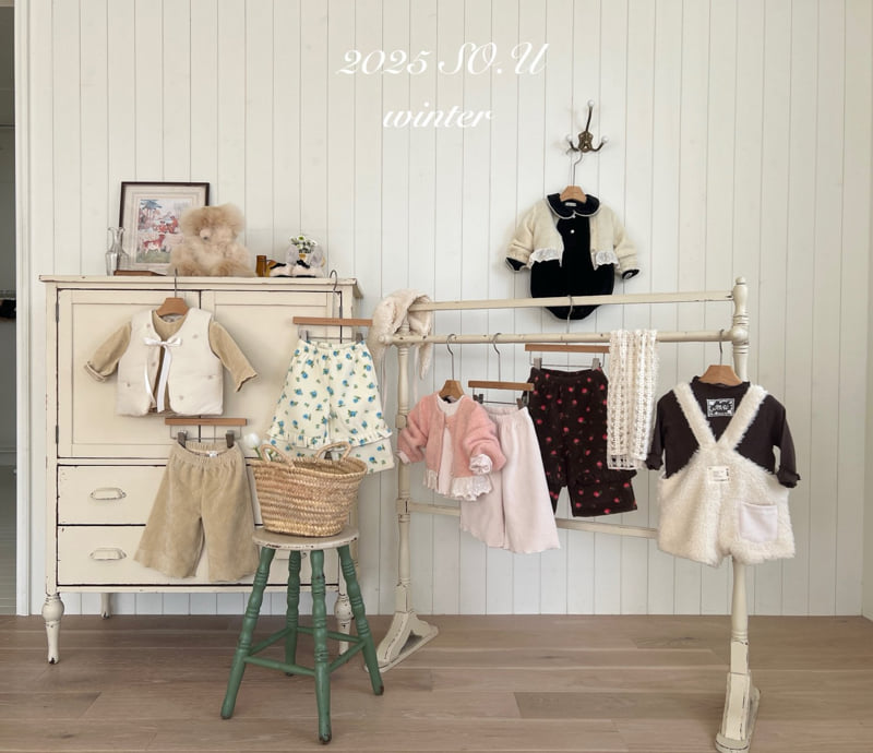 So U - Korean Baby Fashion - #babyclothing - Heart Embroidery Padded Vest - 11