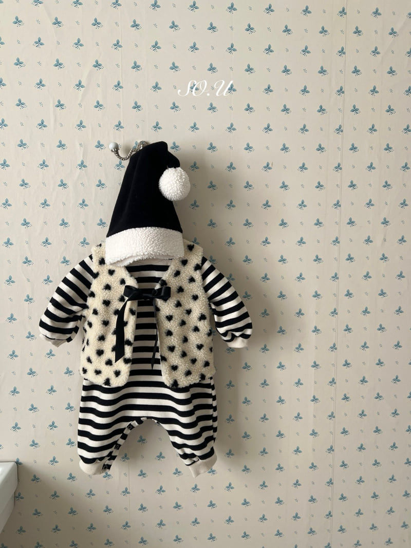 So U - Korean Baby Fashion - #babyclothing - Heart Fleece Vest - 10