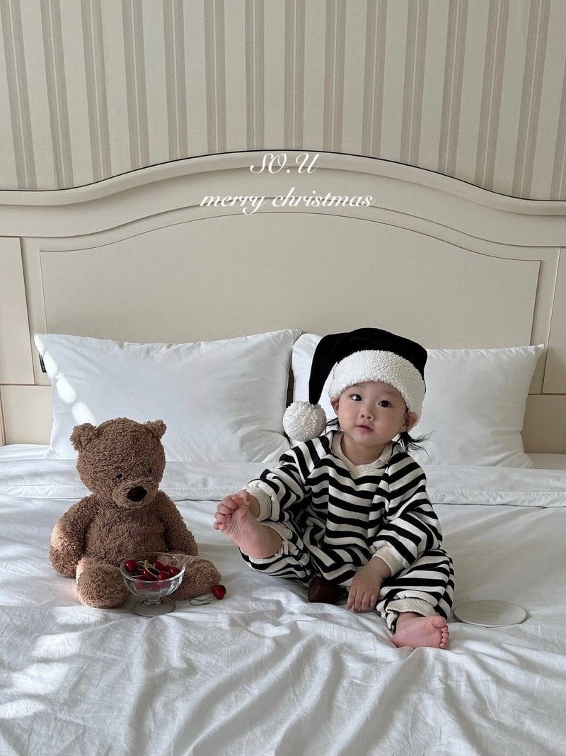 So U - Korean Baby Fashion - #babyfashion - Christmas Button Suit - 11