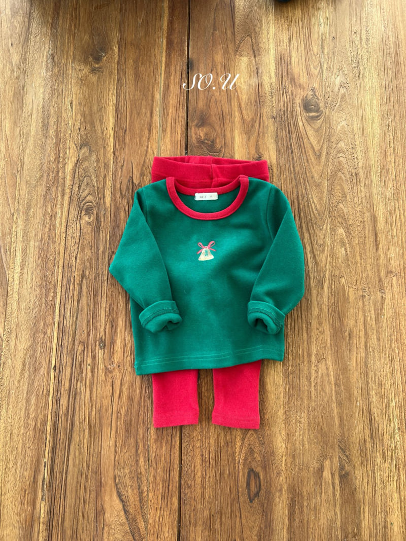 So U - Korean Baby Fashion - #babyfashion - Jingle Bell Indoorwear Set - 3