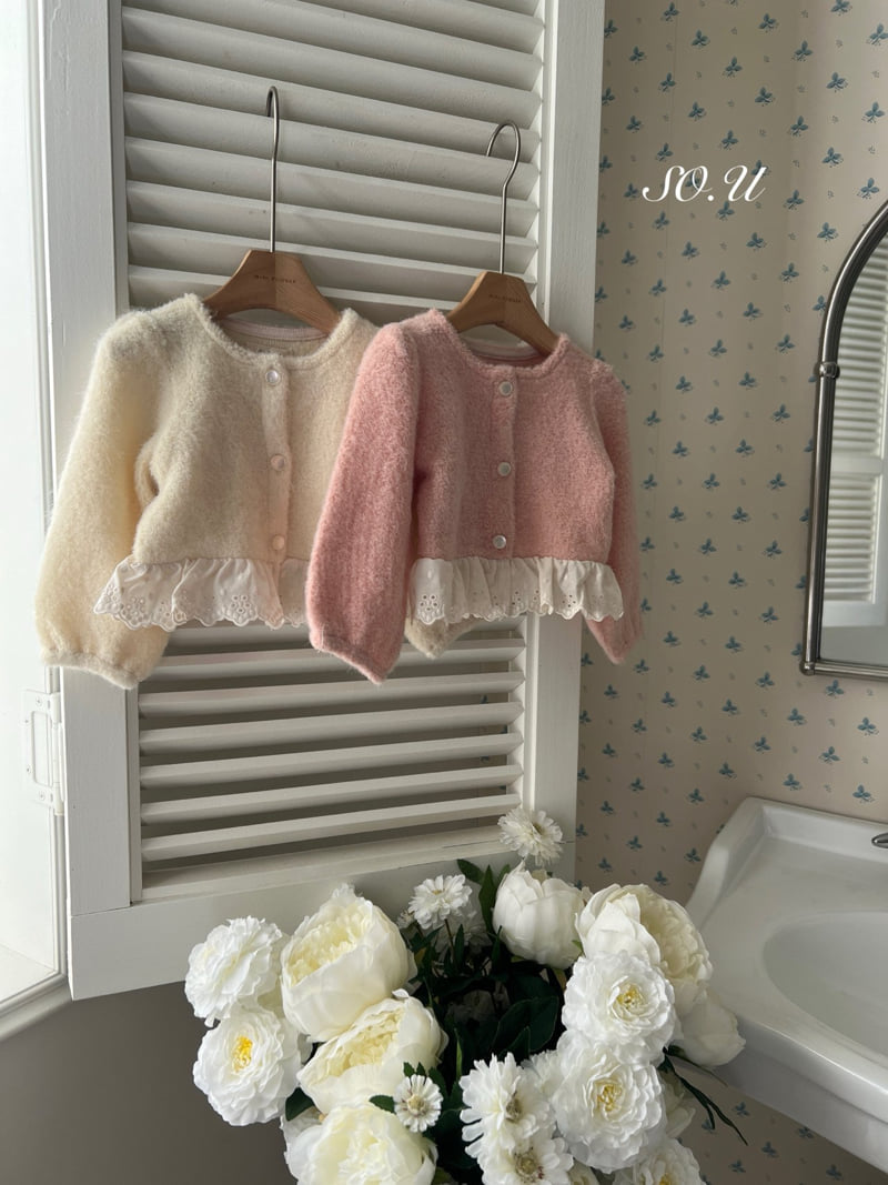 So U - Korean Baby Fashion - #babyfashion - Boucle Lace Cardigan - 8