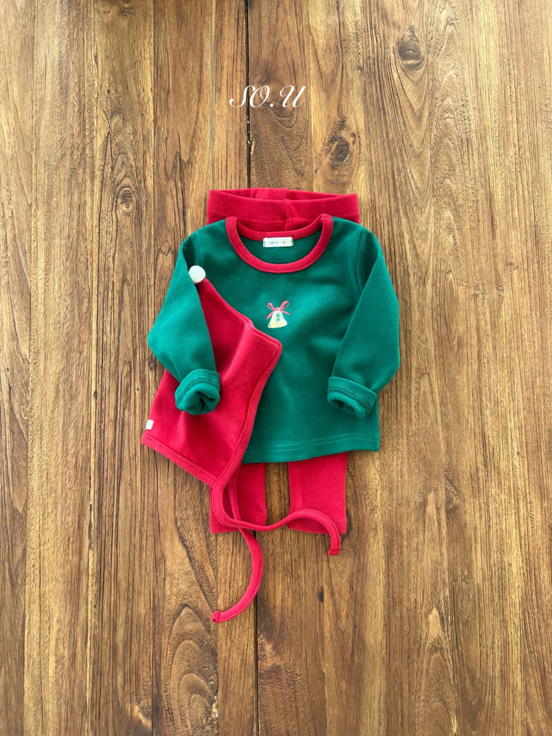 So U - Korean Baby Fashion - #babyfashion - Jingle Bell Indoorwear Set - 4
