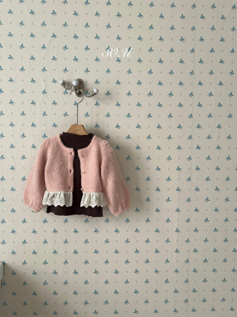 So U - Korean Baby Fashion - #babyfever - Boucle Lace Cardigan - 9