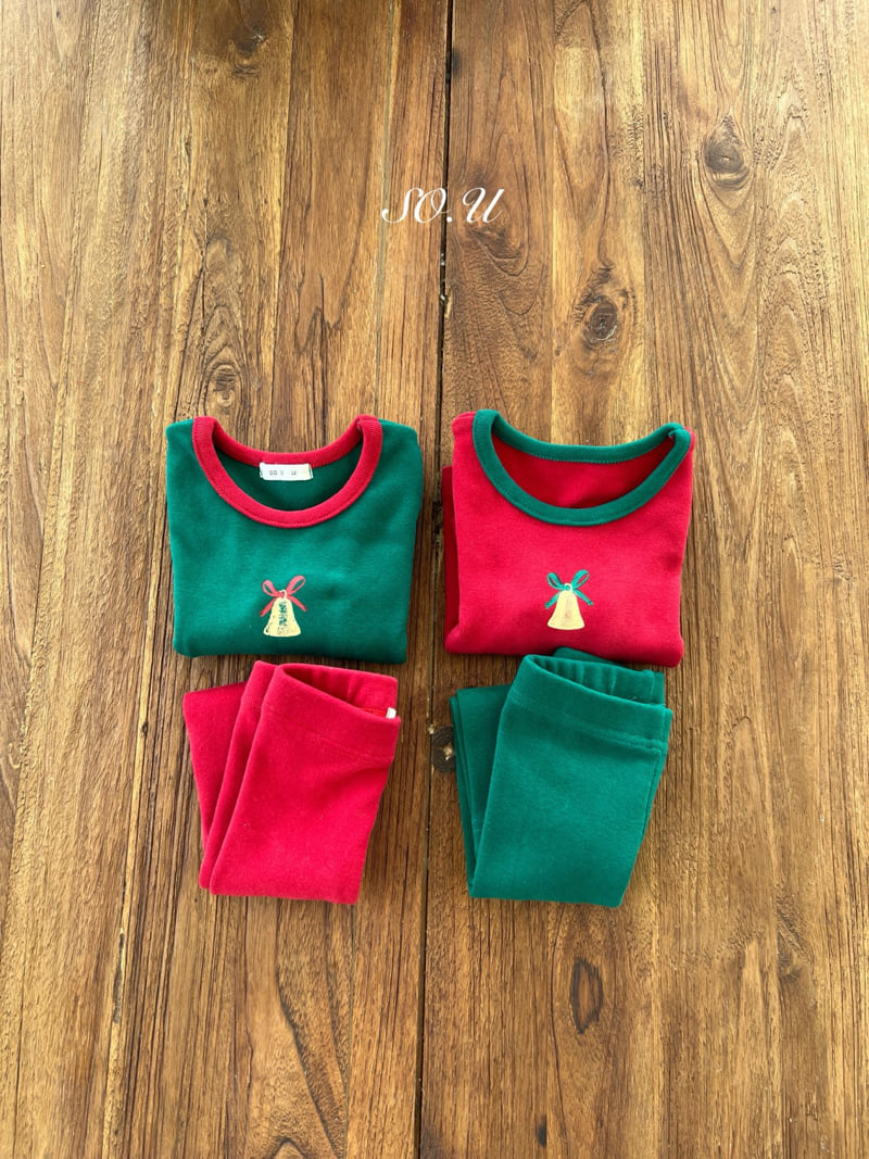 So U - Korean Baby Fashion - #babygirlfashion - Jingle Bell Indoorwear Set - 5