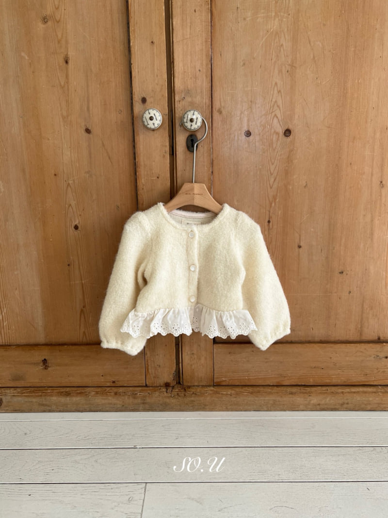 So U - Korean Baby Fashion - #babygirlfashion - Boucle Lace Cardigan - 10