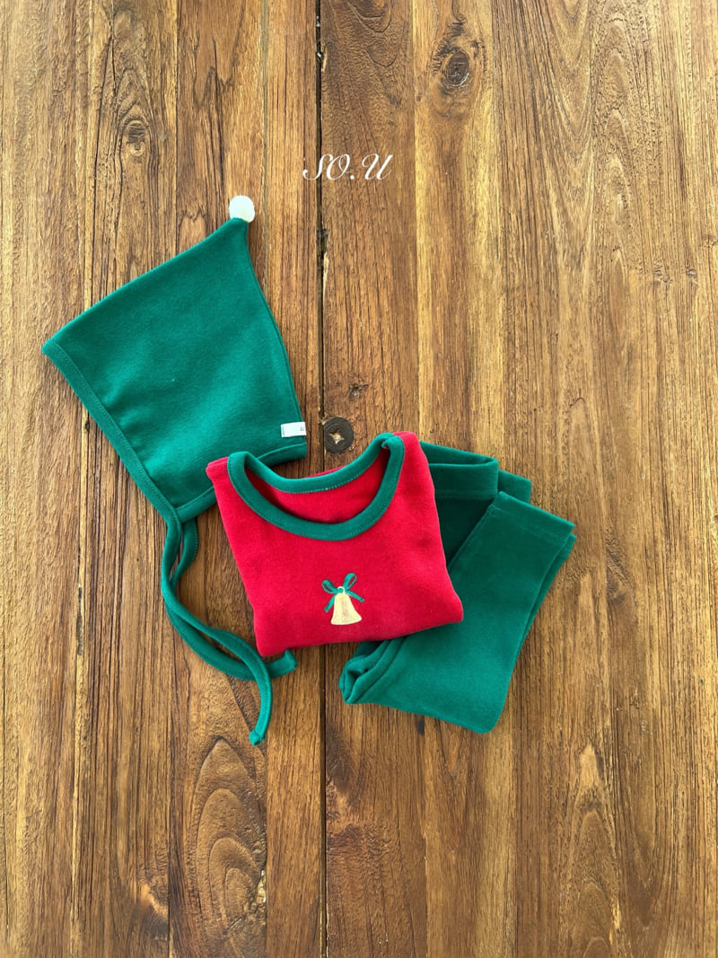 So U - Korean Baby Fashion - #babylifestyle - Jingle Bell Indoorwear Set - 6