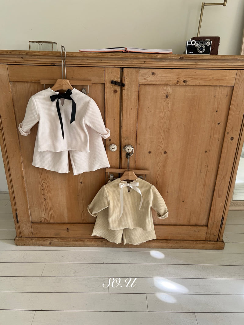 So U - Korean Baby Fashion - #babylifestyle - Winter Back Ribbon Set