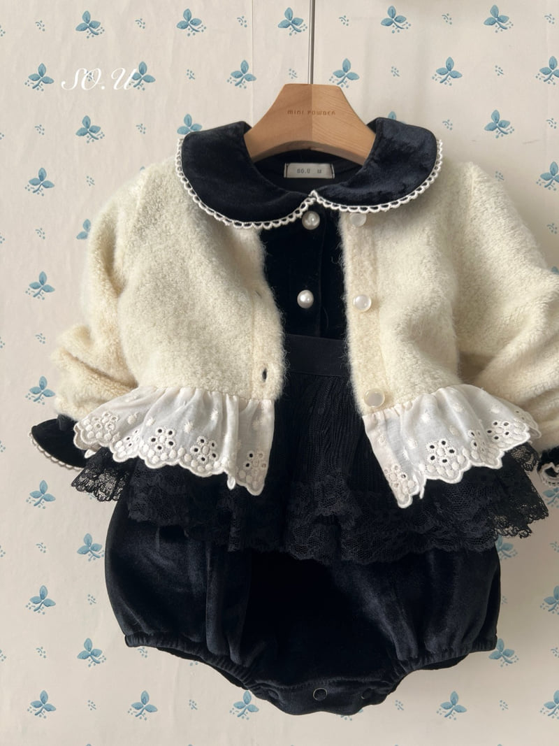 So U - Korean Baby Fashion - #babylifestyle - Boucle Lace Cardigan - 11