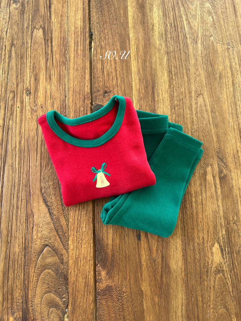 So U - Korean Baby Fashion - #babyoninstagram - Jingle Bell Indoorwear Set - 7