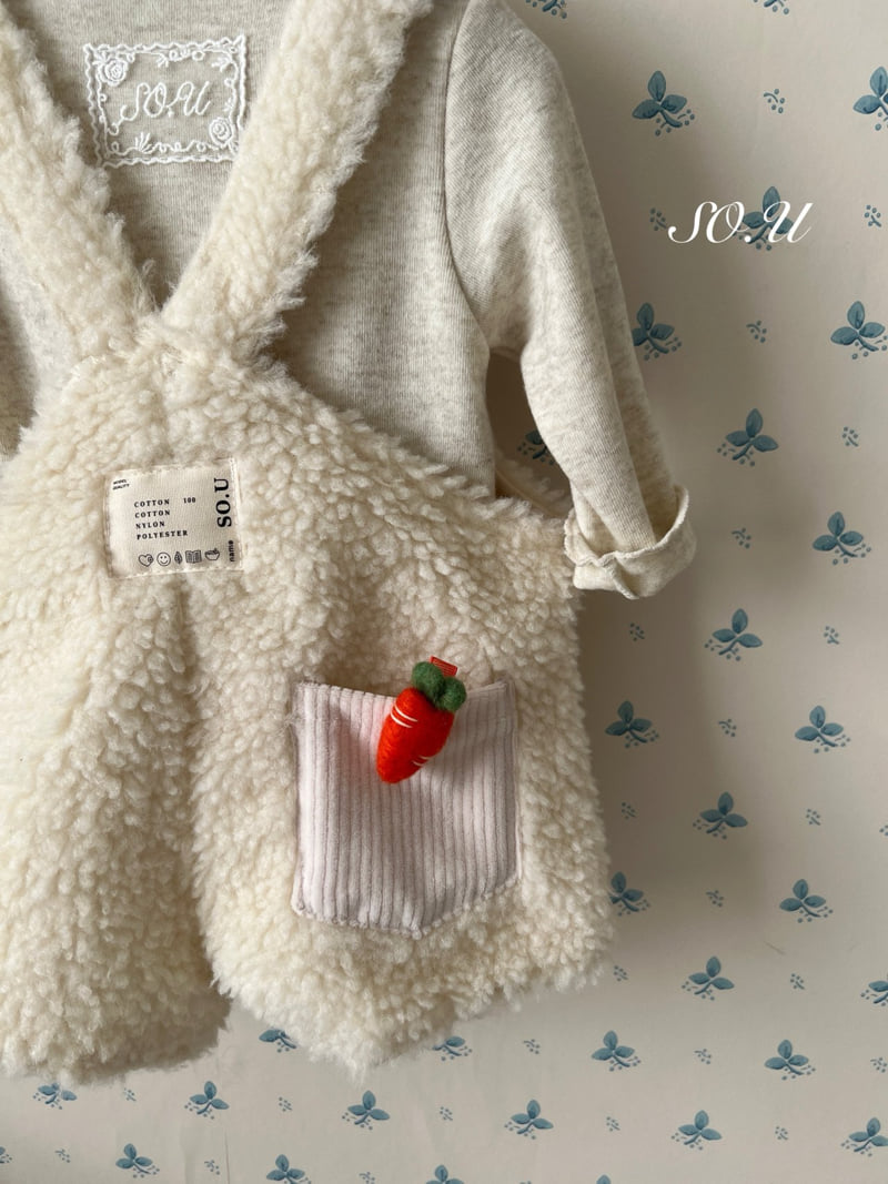 So U - Korean Baby Fashion - #babyootd - Fuzzy Overall Suit - 11