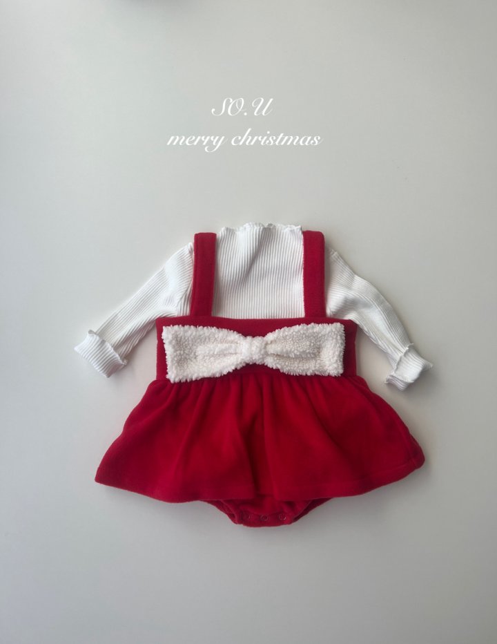 So U - Korean Baby Fashion - #babyoutfit - Christmas King Ribbon Suit - 3