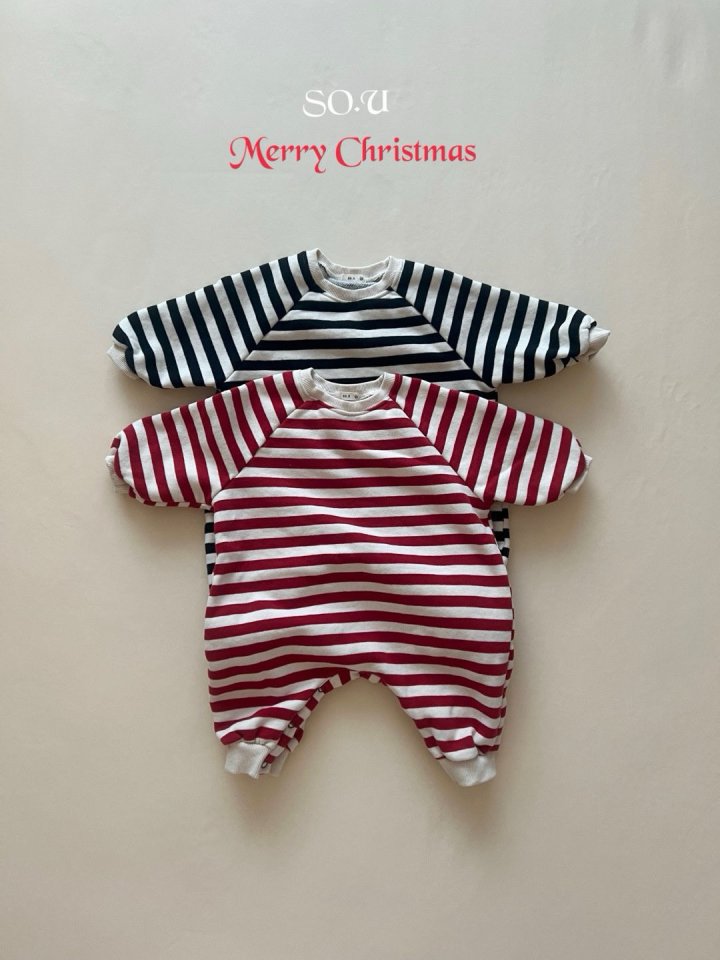 So U - Korean Baby Fashion - #babyoutfit - Christmas Button Suit - 2