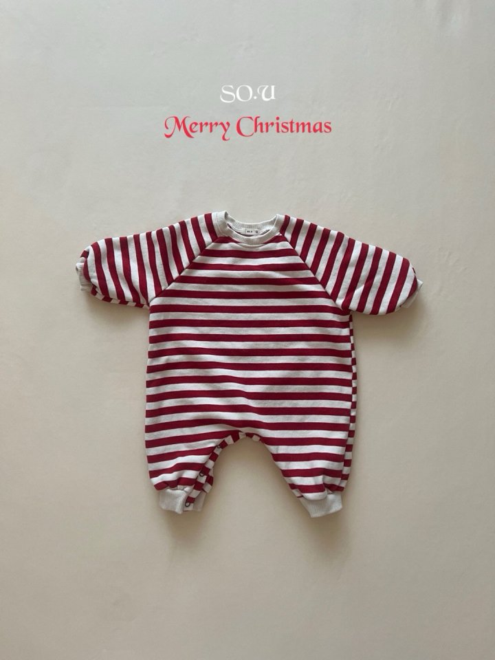 So U - Korean Baby Fashion - #babyoutfit - Christmas Button Suit - 3