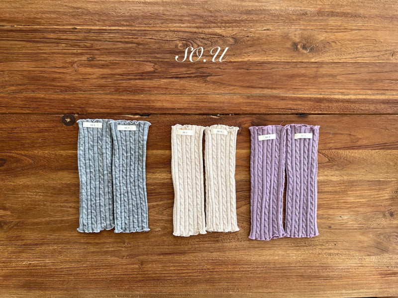 So U - Korean Baby Fashion - #babyoutfit - Cable Knit Leg Warmers - 8