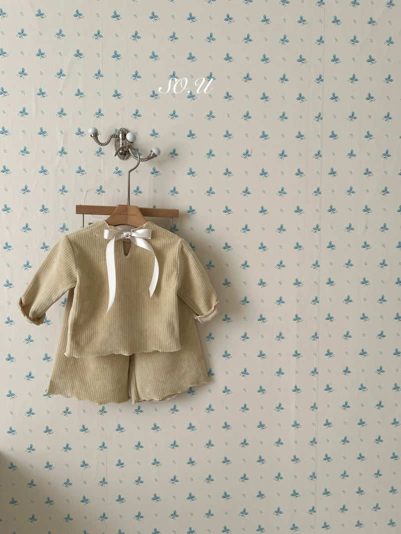 So U - Korean Baby Fashion - #babyootd - Winter Back Ribbon Set - 4