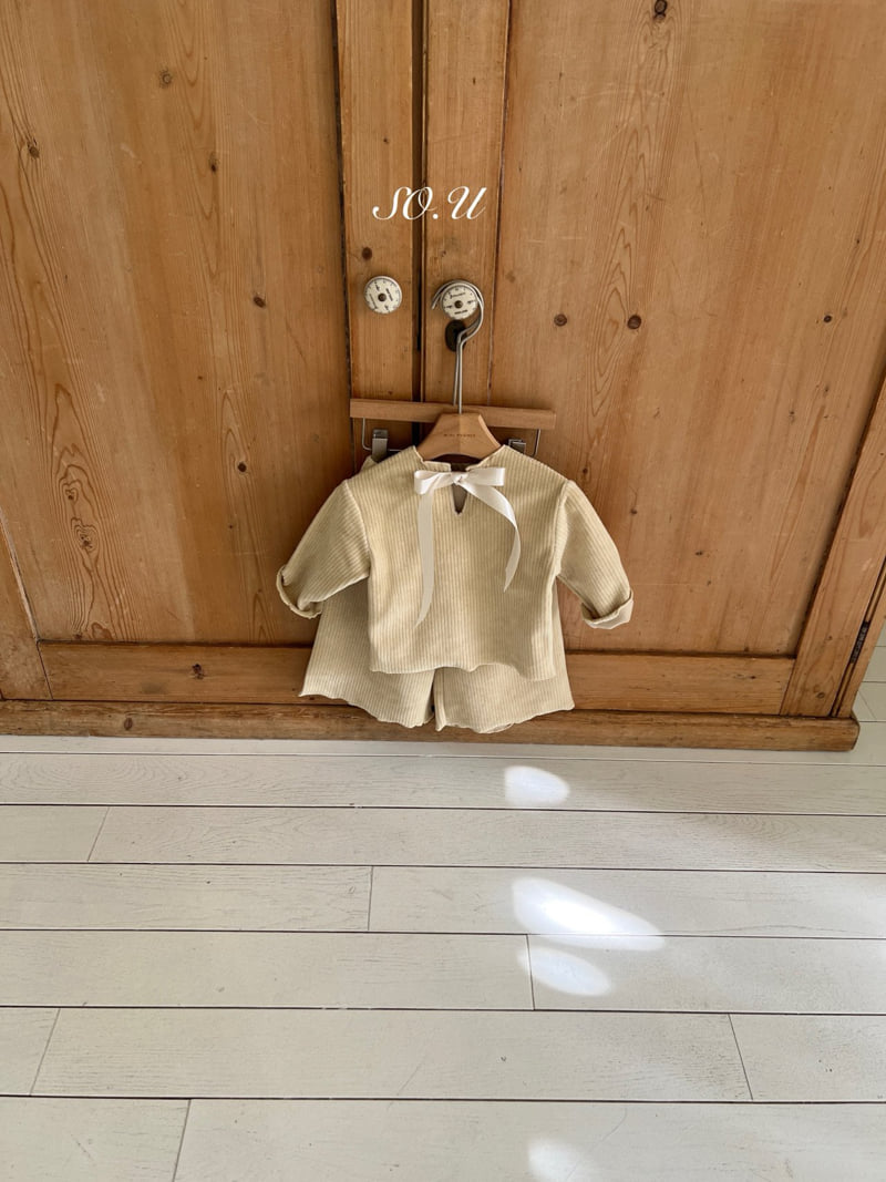 So U - Korean Baby Fashion - #babyoutfit - Winter Back Ribbon Set - 5