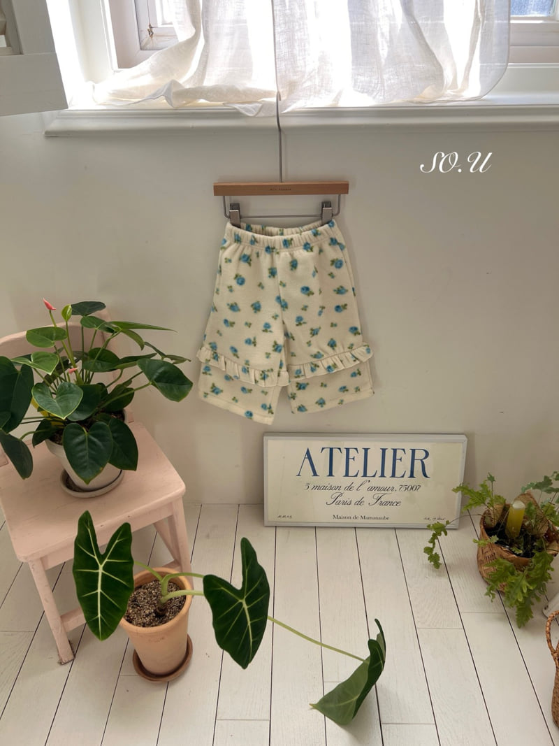 So U - Korean Baby Fashion - #babyoutfit - Rose Frill Wide Pants