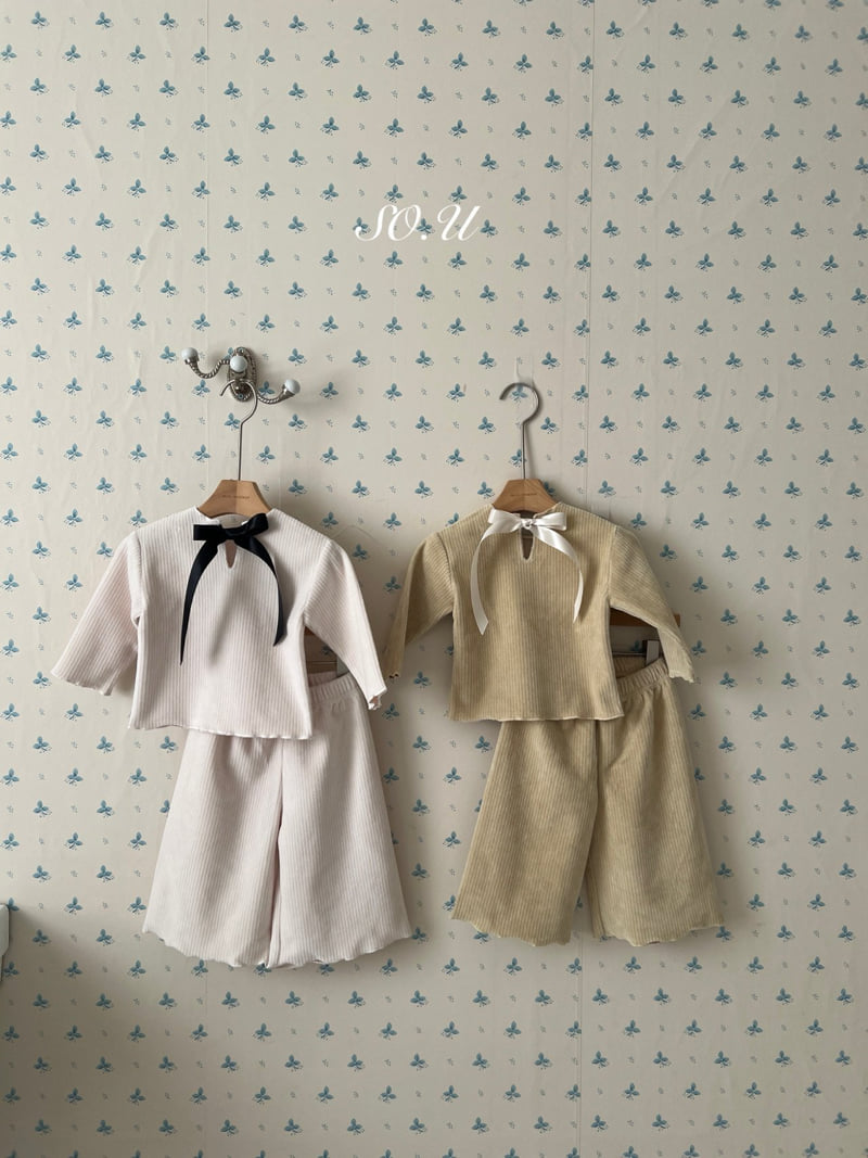 So U - Korean Baby Fashion - #babywear - Winter Back Ribbon Set - 6