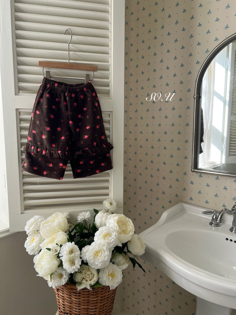 So U - Korean Baby Fashion - #babywear - Rose Frill Wide Pants - 2