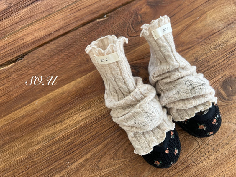 So U - Korean Baby Fashion - #onlinebabyboutique - Cable Knit Leg Warmers - 10