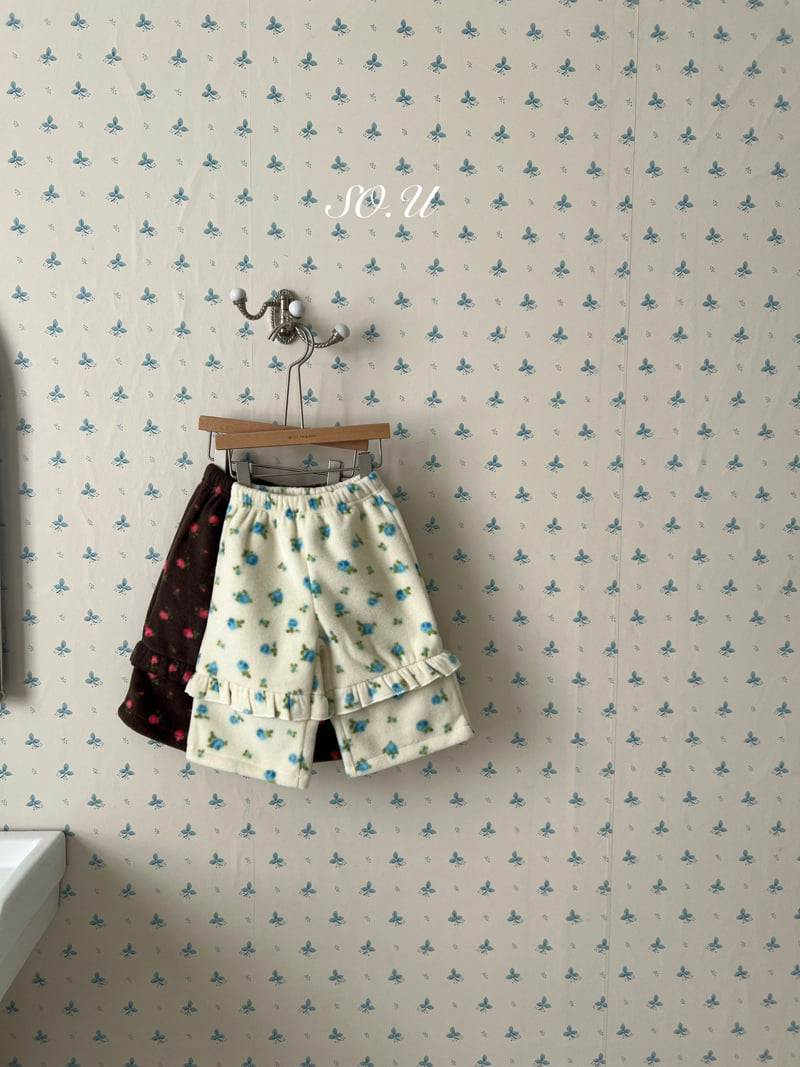 So U - Korean Baby Fashion - #onlinebabyboutique - Rose Frill Wide Pants - 3