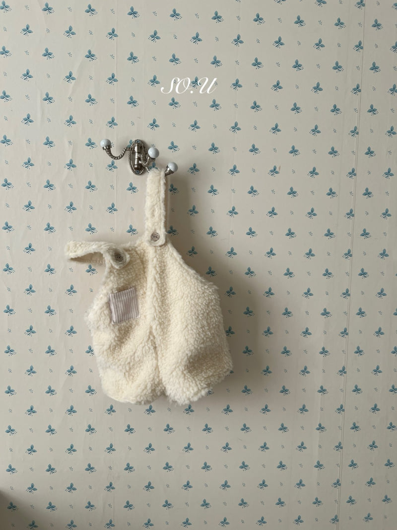 So U - Korean Baby Fashion - #onlinebabyshop - Fuzzy Overall Suit