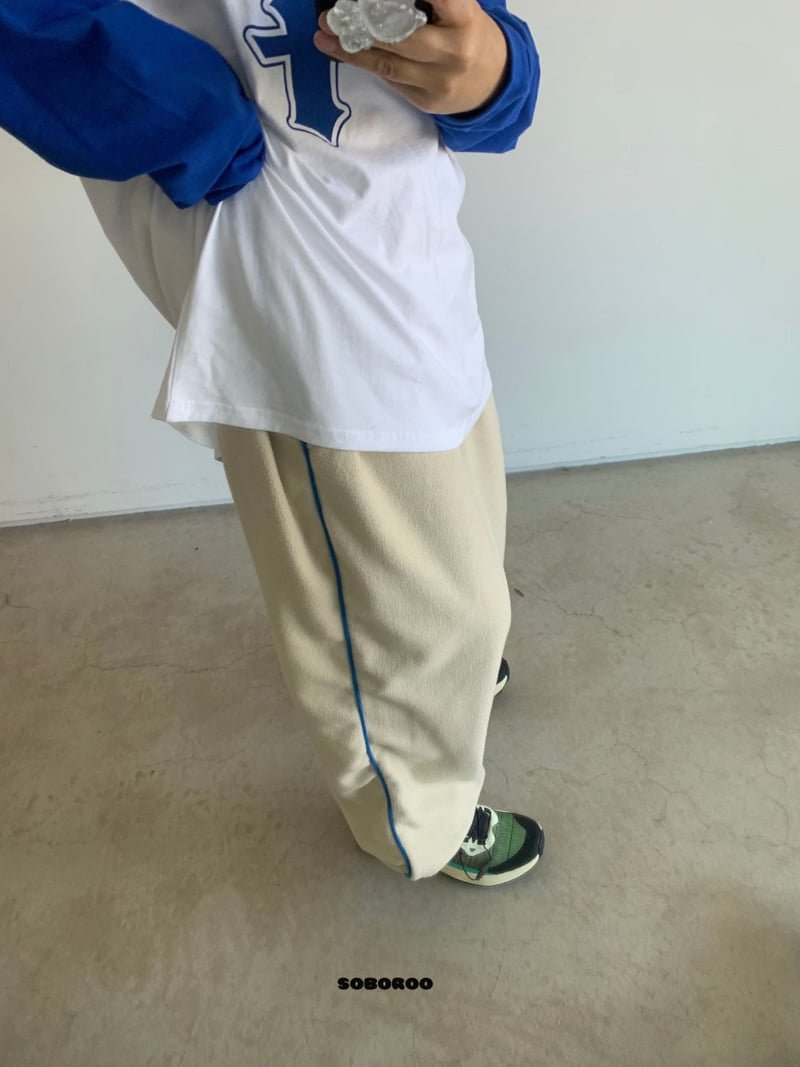 Soboroo - Korean Children Fashion - #kidzfashiontrend - Piping Fleece Pants - 5