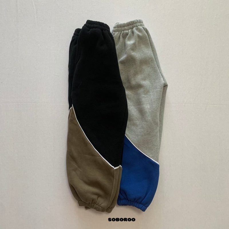 Soboroo - Korean Children Fashion - #toddlerclothing - Diagonal Line Pants