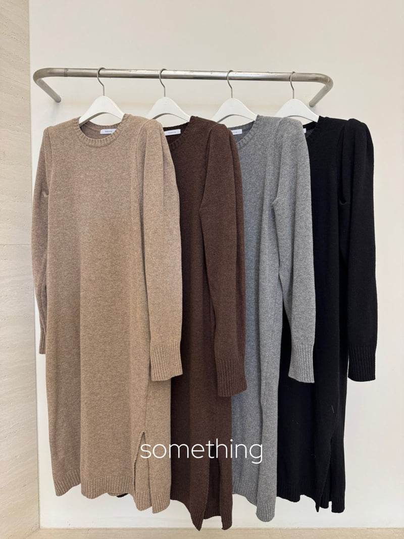 Something - Korean Women Fashion - #momslook - Balloon Knit One-piece