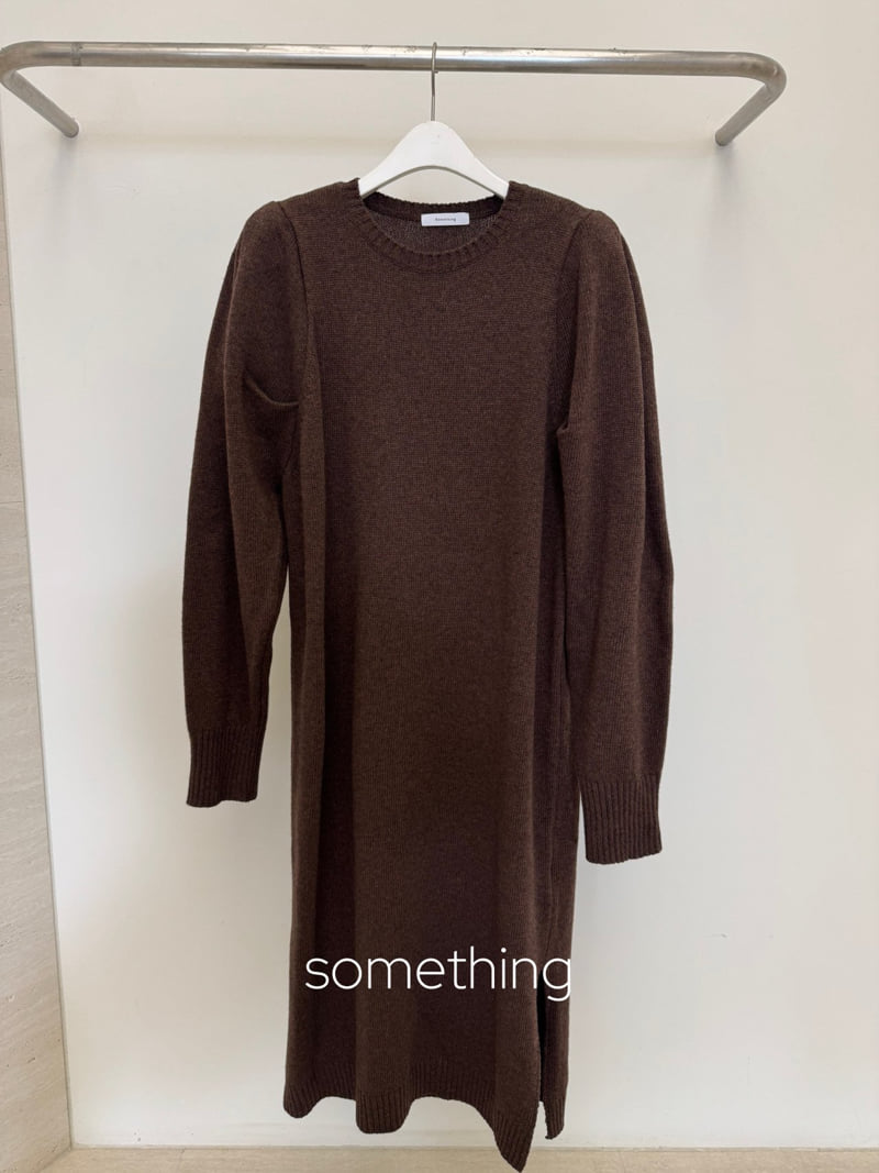 Something - Korean Women Fashion - #momslook - Balloon Knit One-piece - 3