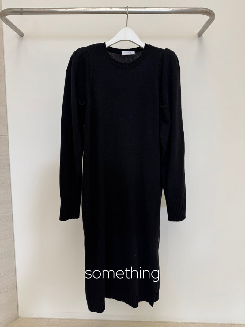 Something - Korean Women Fashion - #momslook - Balloon Knit One-piece - 4