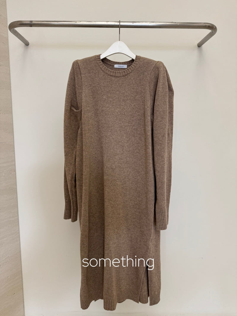 Something - Korean Women Fashion - #momslook - Balloon Knit One-piece - 5